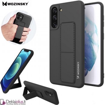Wozinsky silikoninis dėklas - stovas juodas (telefonui Samsung S21 Plus)   